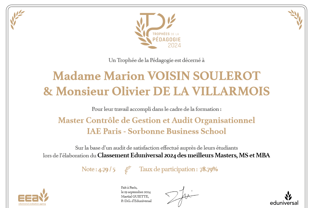 Diplôme de Marion et Olivier avec leurs noms dessus