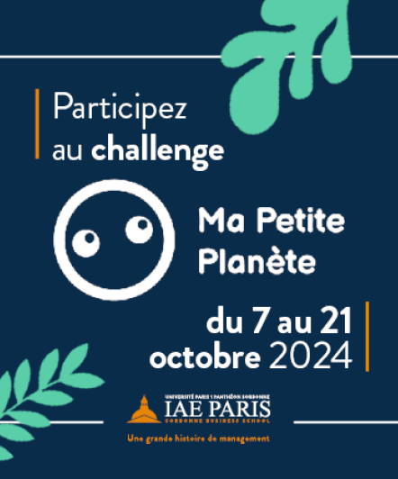 Visuel Challenge Ma Peite Planète avec les dates et des feuilles colorées autour