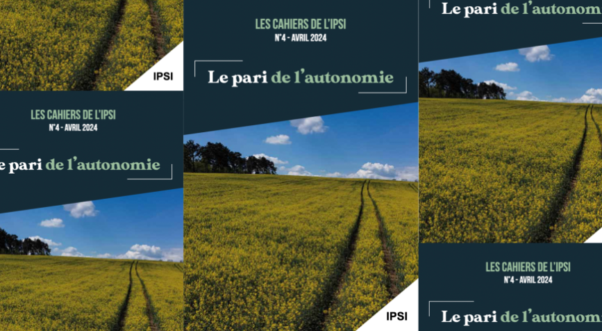 Couverture des cahiers de l'ipsi n°4. Titre : le pari de l'autonomie. Photo de couverture : champs 