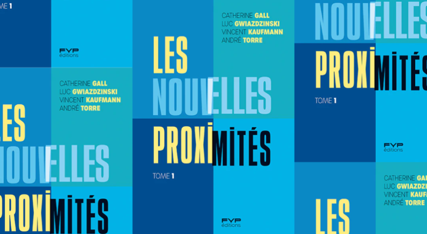 Couverture bleu du Livre de Nicole Concordet "Les nouvelles proximités"